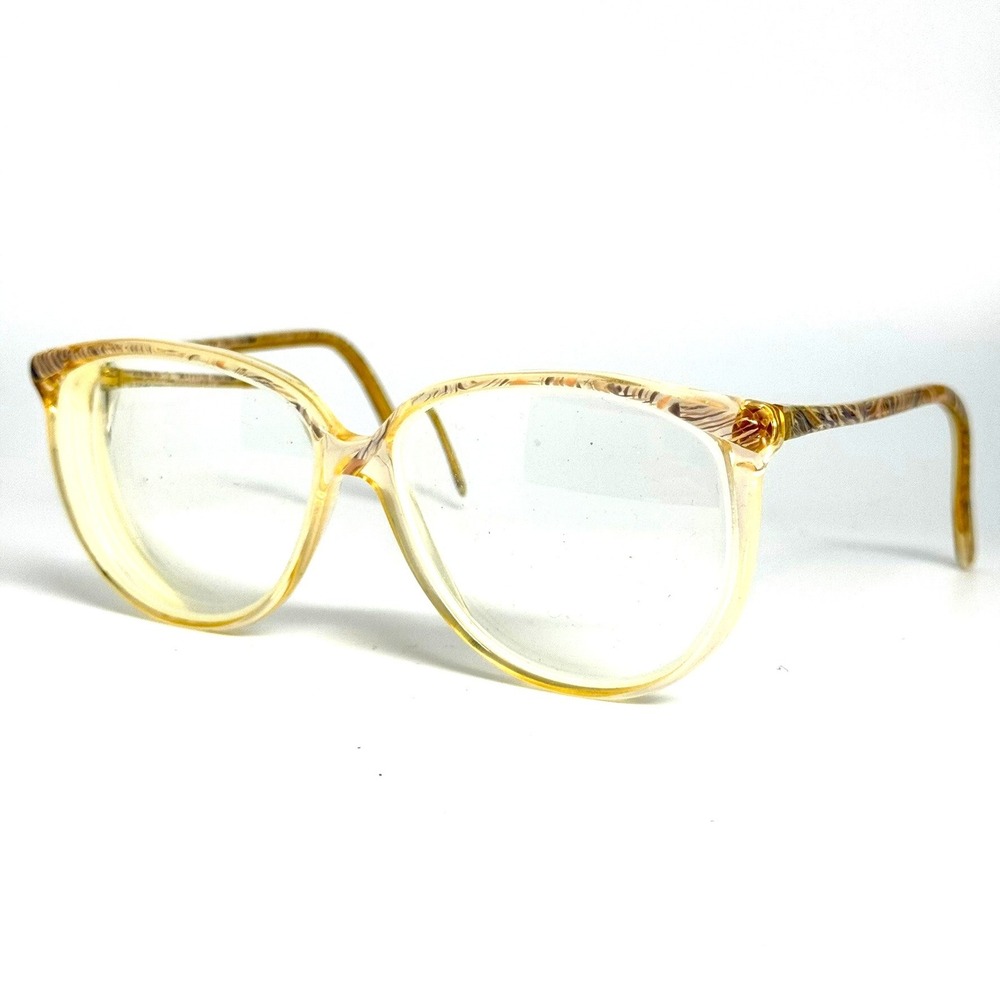 Jenna Blue Couturier Hand Made in Israel Vintage Yellow Patterned Frames 2506S